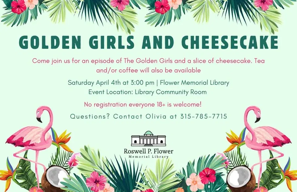 Ages 18+ Golden Girls and Cheesecake