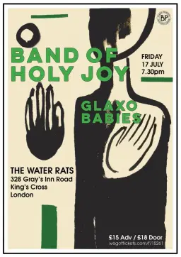 Band of Holy Joy + Glaxo Babies + Poor Performer, The Water Rats, London, 17/07/26