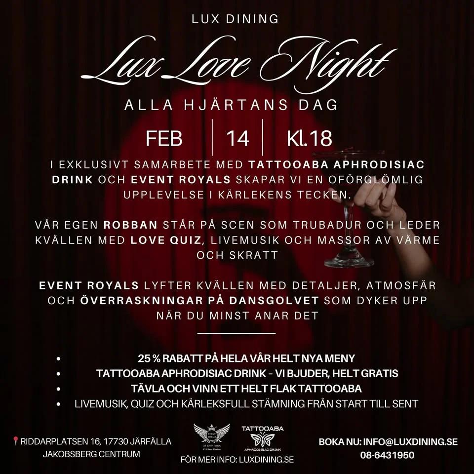 LUX LOVE NIGHT – Alla hjärtans dag ❤️
