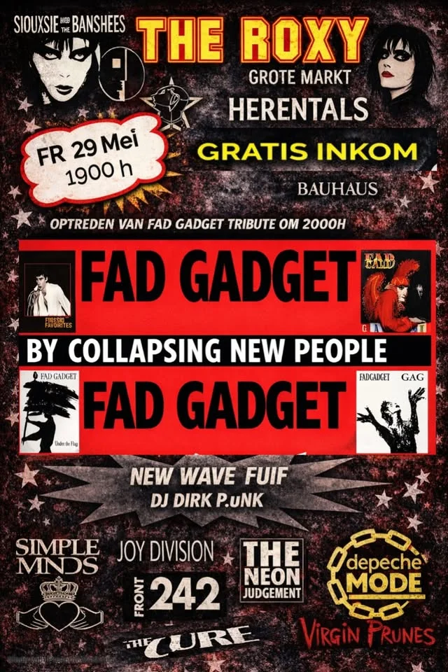 FAD GADGET TRIB COLLAPSING NEW PEOPLE + NEW WAVE FUIF