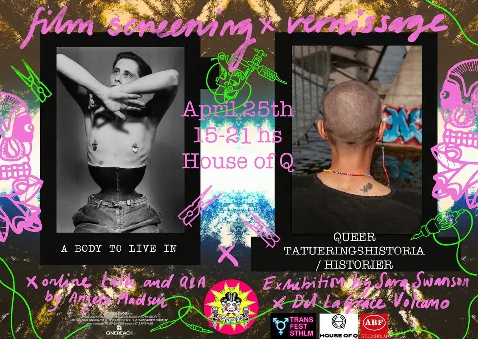 Filmscreening + Vernissage Queer Tatueringshistoria / Historier!