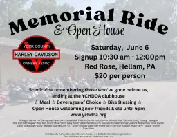 YCHDOA Memorial Ride & Open House