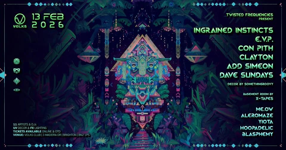TWISTED FREQUENCIES present INGRAINED INSTINCTS, E.V.P. & more | Basement by X-Tapes
