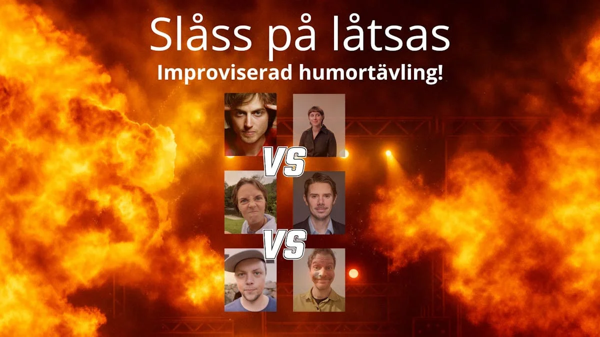 Slåss på låtsas - improviserad humortävling