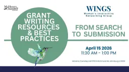 WINGS Luncheon: From Search to Submission: Grant Writing Resources & Best Practices