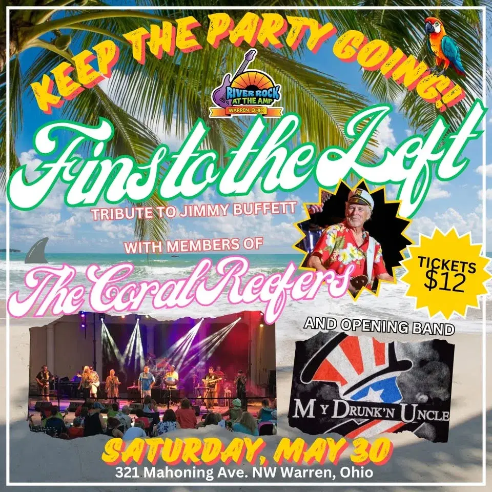 FINS TO THE LEFT Jimmy Buffett Tribute with members of THE CORAL REEFERS and opener MY DRUNK'N UNCLE