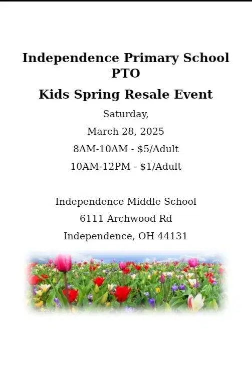 Independence Primary School PTO Kids Spring Resale
