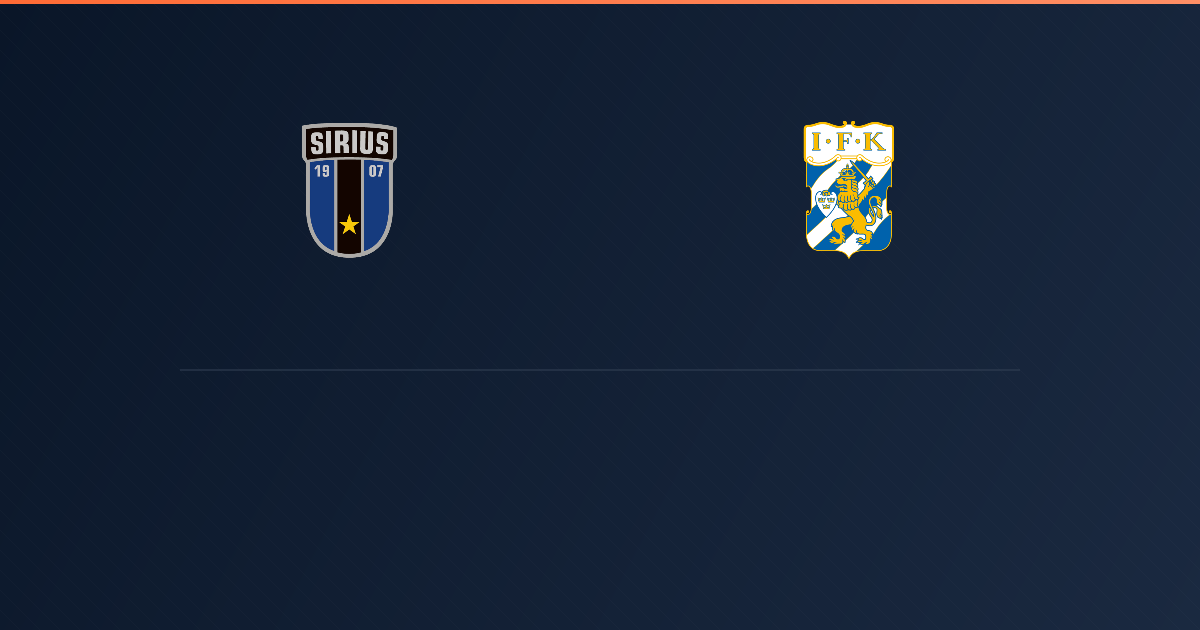 Sirius vs IFK Göteborg