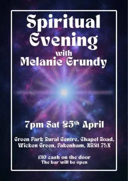 Spiritual evening with Melanie Grundy