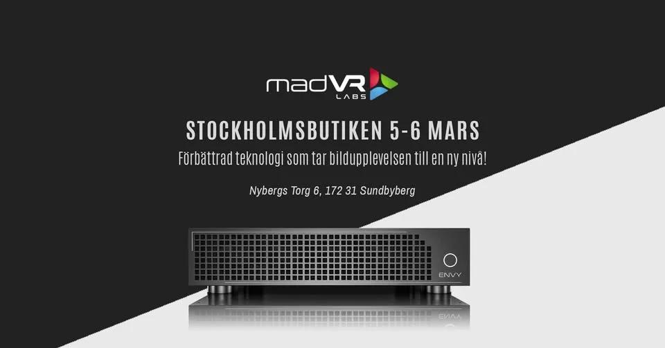 MadVR Envy Core MK2 i vår omtalade biogrotta i Stockholmsbutiken!