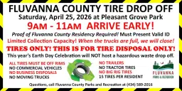 FLUVANNA COUNTY EARTH DAY TIRE DROP OFF
