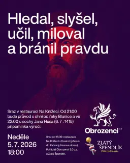 Připomínka mistra Jana Husa v předvečer výročí jeho upálení v Husinci