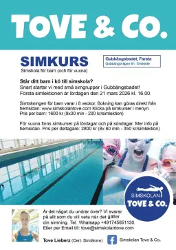 Simkurs för barn och vuxna Gubbängsbadet!