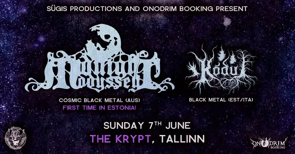 Midnight Odyssey (AUS) + KÕDU (ITA/EST) @ The Krypt, Tallinn 🦇
