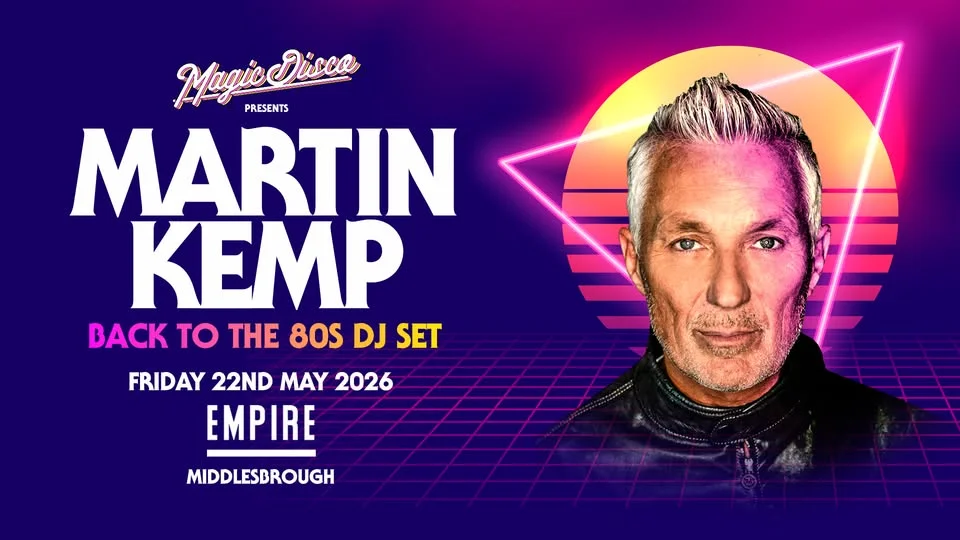 Martin Kemp Live DJ Set - Back to the 80s - Middlesbrough