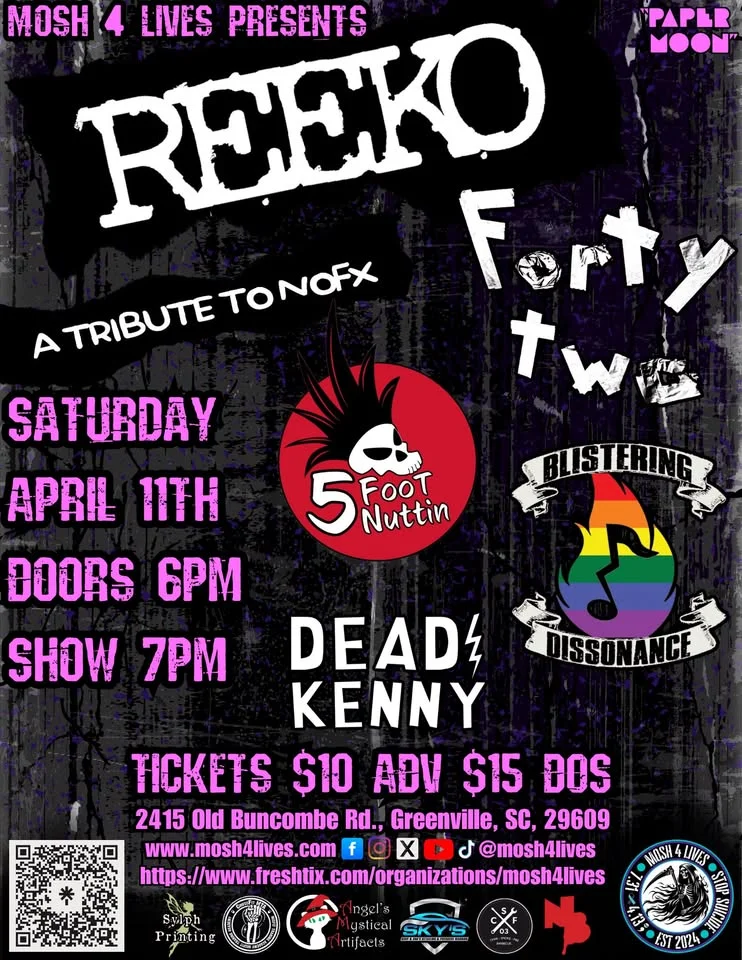 Reeko, Forty-Two, 5Ft Nuttin, Blistering Dissonance, Dead Kenny