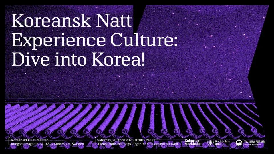 Koreansk natt – Upplev kulturen, dyk in i Korea!