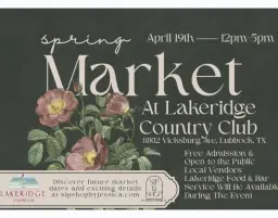 Spring Market at Lakeridge County Club