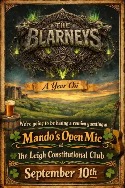 Leigh Con Club with guest act The Blarneys