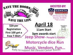 5th Annual - Save the Life Rally