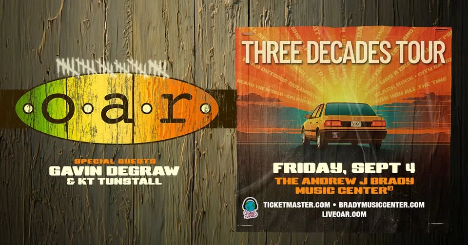 O.A.R. Three Decades Tour with Gavin DeGraw and KT Tunstall