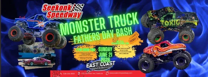 Seekonk Speedway Monster Truck Fathers Day Bash