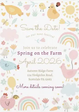 Spring on the Farm! 🐰🐣🐮🐷