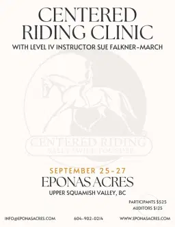 Centered Riding® Clinic with Level 4 Instructor Sue Falkner-March