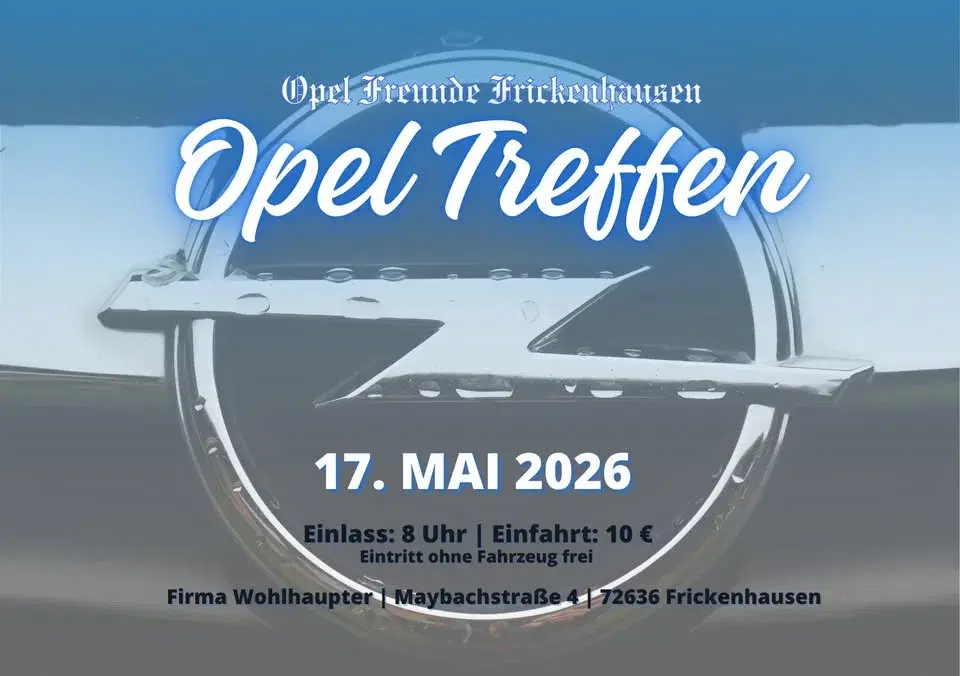 Opel Tagestreffen für Oldtimer, Youngtimer und moderne Fahrzeuge