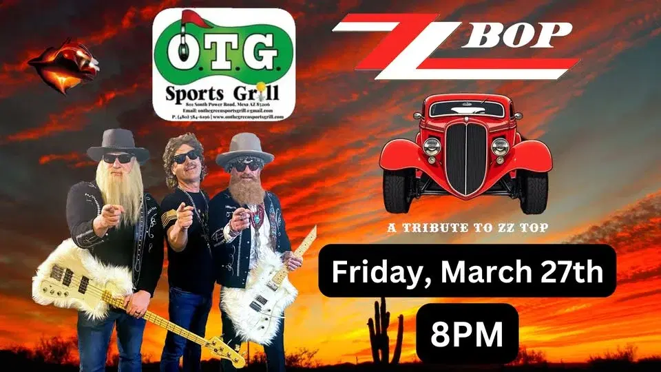 ZZ BOP Rides to On The Green Sports Grill