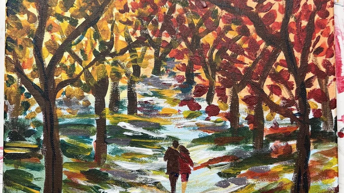 'Red Forest' Sip & Paint