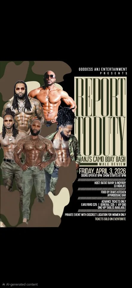 Anj's Camo Bday Bash Male Revue
