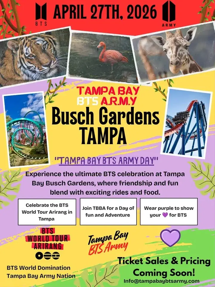 Tampa Bay BTS Army Day At Busch Gardens