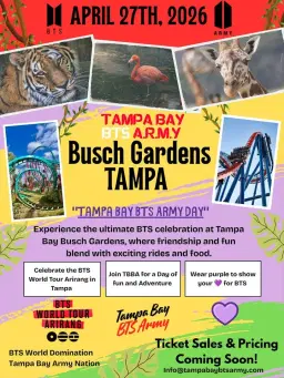 Tampa Bay BTS Army Day At Busch Gardens