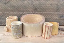Green Wood Shrink Boxes