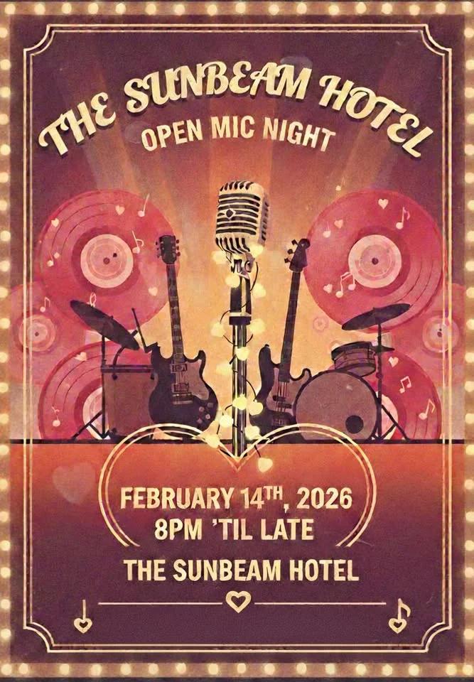 Valentine's Day Open Mic Night @The Sunbeam Hotel 14.02.26, 8pm
