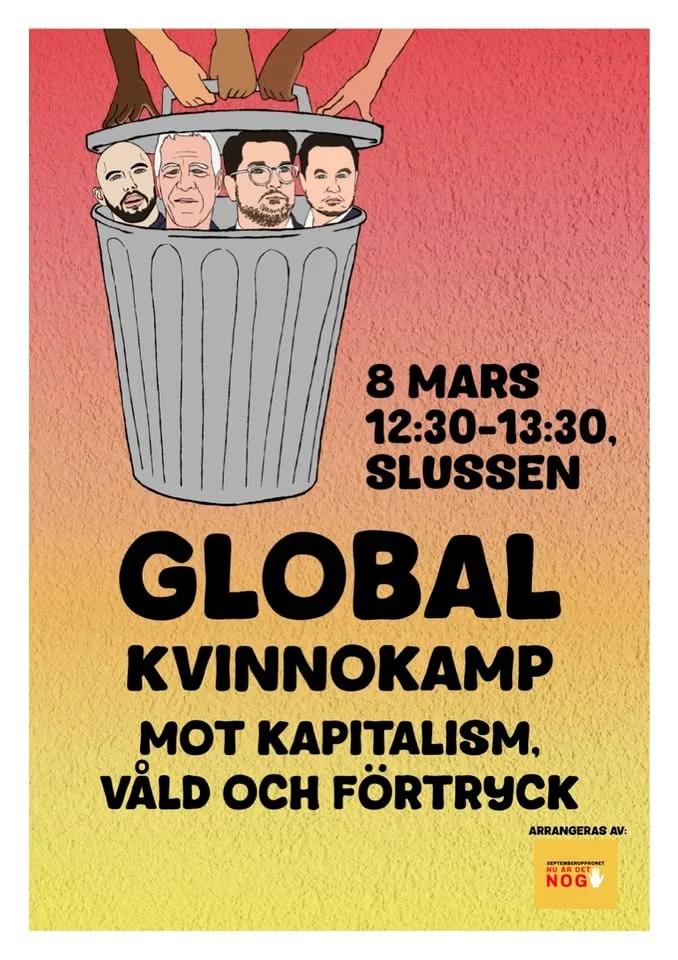 8 mars: Global kvinnokamp mot kapitalism, förtryck och våld