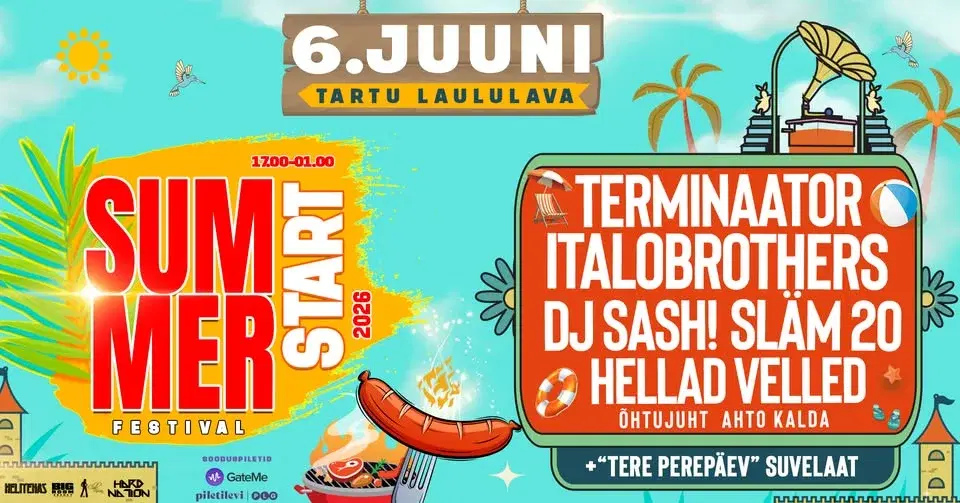 SUMMER START FESTIVAL 2026 / 6.JUUNI Tartu Laululava