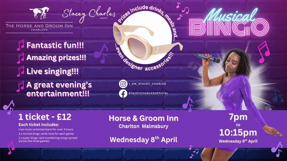 Midweek Musical Bingo at The Horse & Groom Inn (Charlton) - Wednesday 8th April 7pm