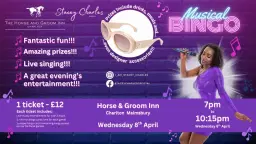 Midweek Musical Bingo at The Horse & Groom Inn (Charlton) - Wednesday 8th April 7pm