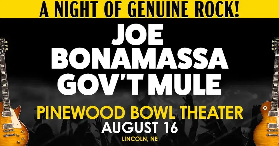 Joe Bonamassa and Gov't Mule Live in Lincoln, NE on August 16th, 2026