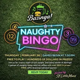 😈 NAUGHTY BINGO at Bazinga! 😈