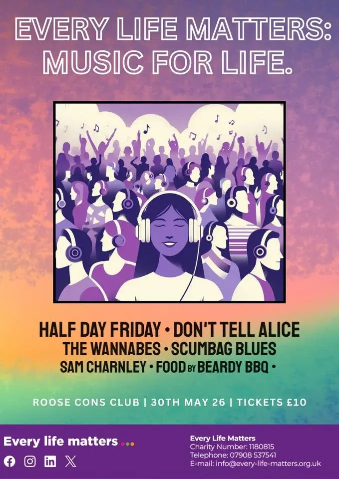 Every Life Matters; Music For Life Festival.