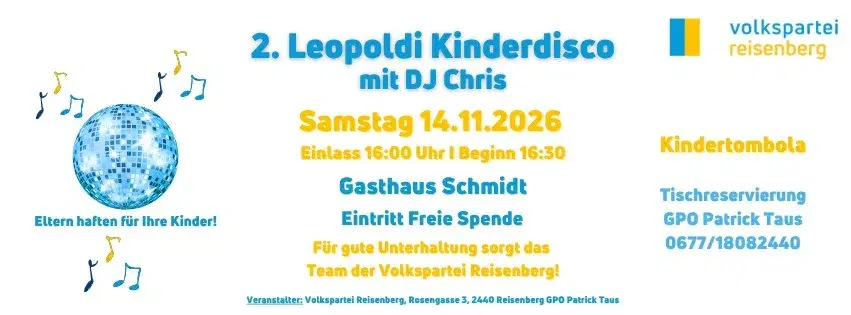 2. Leopoldi Kinderdisco der VP Reisenberg