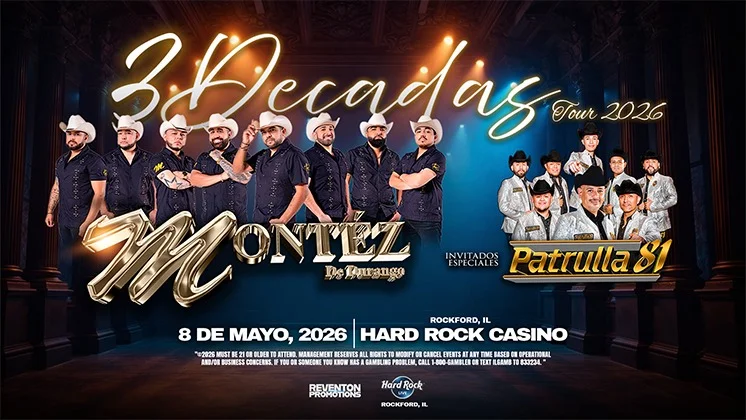Montéz de Durango - 3 Decadas Tour 2026 - Rockford, IL