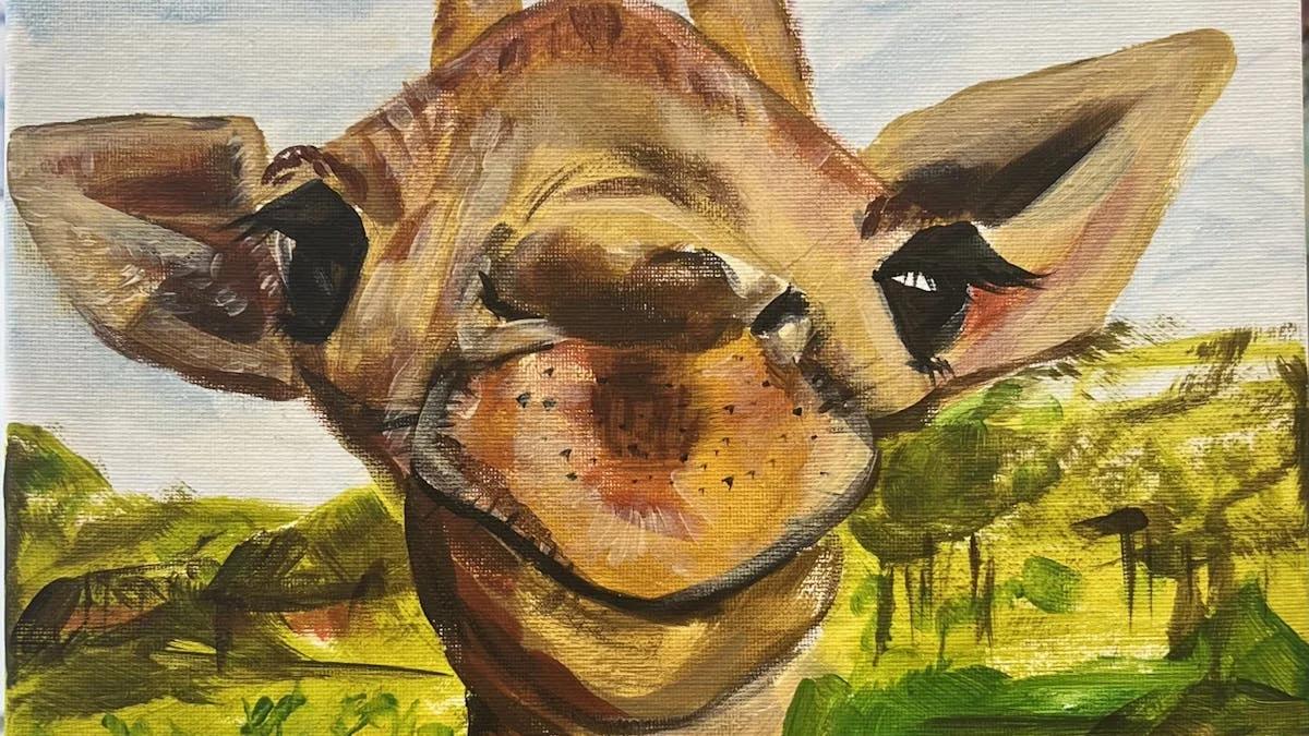 'Happy Giraffe' Sip & Paint