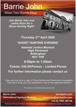 National Justice Museum Paranormal Evening £45