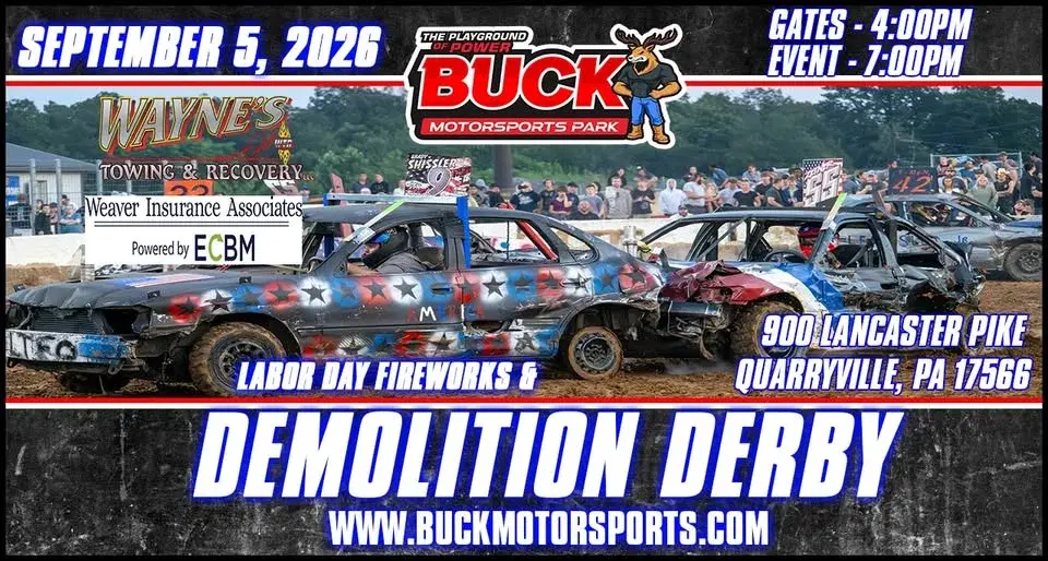 Labor Day Demolition Derby & Fireworks presented by Wayne's Towing & Recovery
