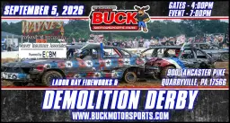 Labor Day Demolition Derby & Fireworks presented by Wayne's Towing & Recovery