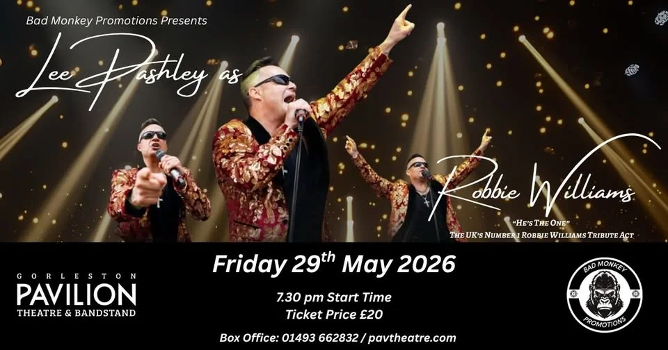 Bad Monkey Promotions Presents Lee Pashley As Robbie Williams The UK's #1 Robbie Tribute Act!